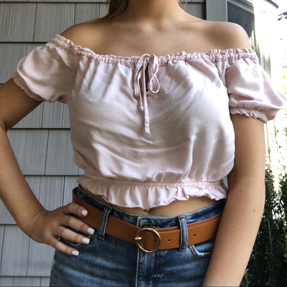 Off the shoulder crop top